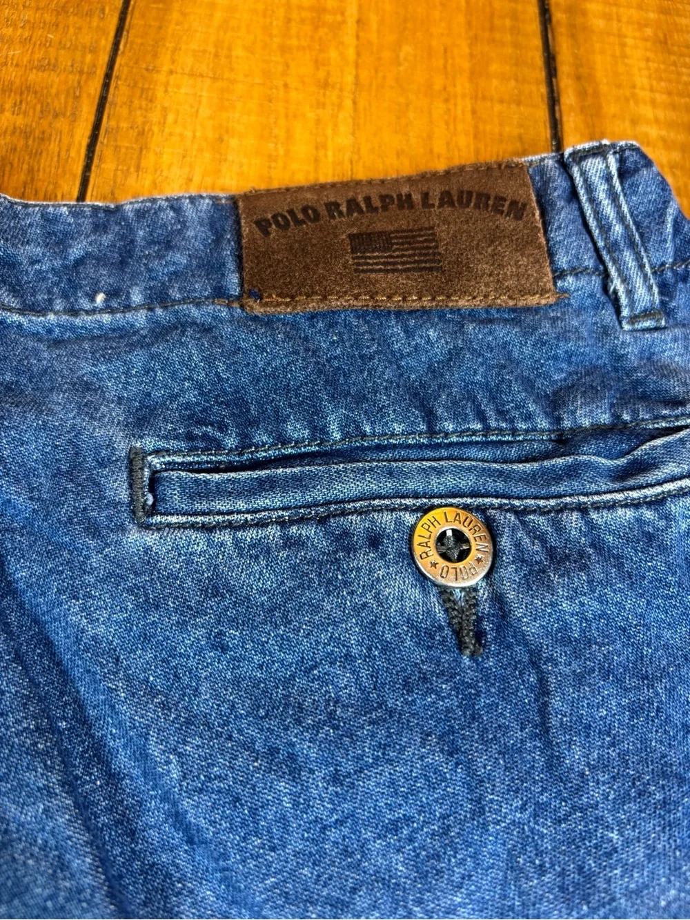 Polo by Ralph Lauren Indigo Denim Cargo Shorts y2k vintage